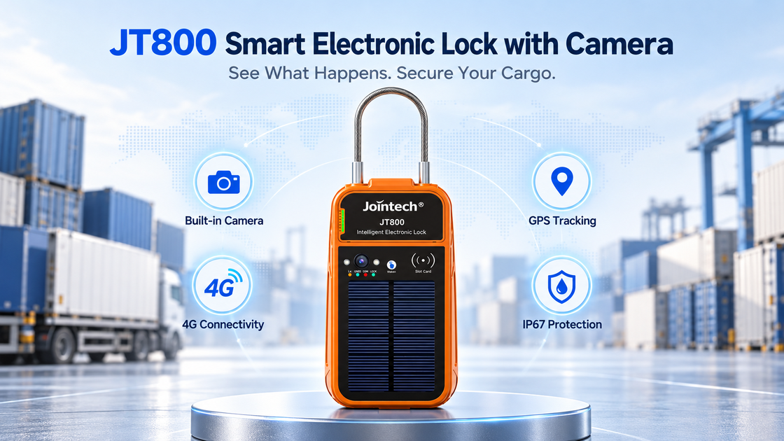 JT800 Smart Electronic Lock with Camera for Remote Cargo Monitoring