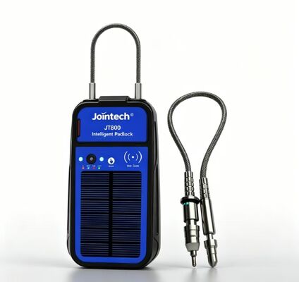 Умный навесной замок Jointech JT800 с GPS и искусственным интеллектом | Водонепроницаемый электронный замок для отслеживания грузов в реальном времени с солнечной батареей и удаленной разблокировкой