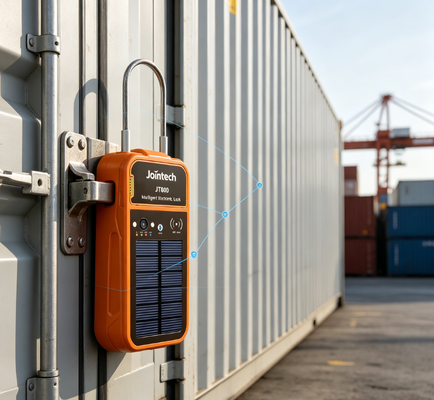 Jointech JT800 Solar AI Lock — навесной замок с GPS-трекером для грузовых перевозок в реальном времени